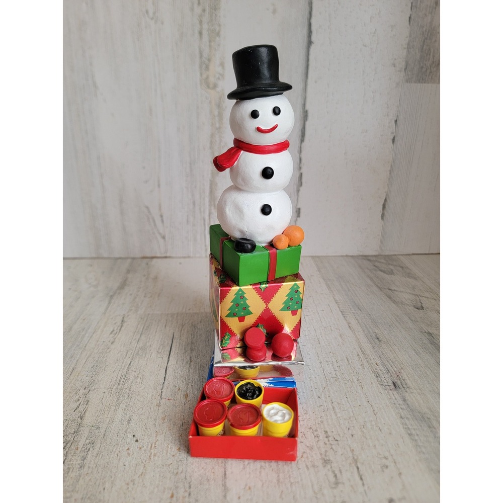 Play dough Snowman build‎ presents box Xmas home decor figure tree